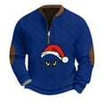 thumbnail image 1 of Christmas Graphic Tees Ugly Christmas Sweater Men Big And Tall Funny Blue M, 1 of 4