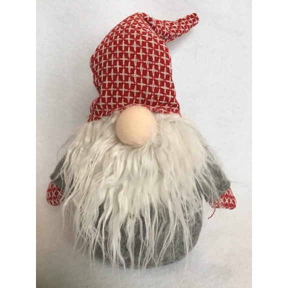 Christmas Gray and Red Santa Gnome
