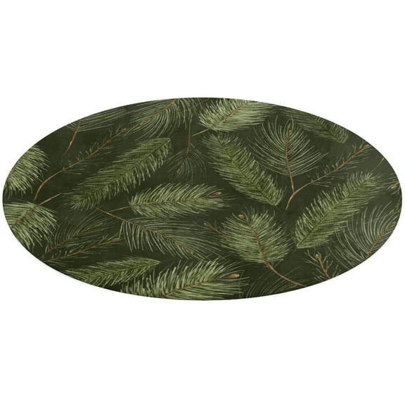 Christmas Green Mountain Round Carpet Circle Rug Outdoor Patio Area Rug Washable Large Area Rugs Hallway Room Decor Fitness Mats