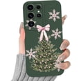 thumbnail image 1 of Christmas Green Print Phone Case for Samsung Galaxy S23+ 5G 6.6", with Aesthetics Pattern Design Soft TPU Silicone Xmas Cases, Shockproof Bumper Protector Camera Girls Women Cover, Tree, 1 of 5