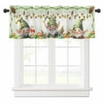 thumbnail image 1 of Christmas Green Valances for Windows Dwarf Elf Rod Pocket Curtain Valance Window Treatment Short Curtains for Kitchen Living Room, 54"x18", 1 of 5
