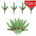 thumbnail image 1 of Christmas Greenery Pine Garland Picks Floral with Pinecone Fake Christmas Needles Branches Christmas Picks for Home Garden Decoration 20 Pcs 11", 1 of 7