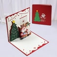 thumbnail image 1 of Christmas Greeting Card with Envelope Writing Card Cute 3D Christmas Tree Santa Claus Blessing Cards Folding Holiday Party Invitations Card New Year Gift Party Favor, 1 of 7