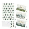 thumbnail image 1 of Christmas Greeting Cards, Holiday Cards Set, Snowflake Deer Forest Theme Folded Cards with Envelopes and Stickers, Multicolor Paper Material, 12 Pack, Smooth Writing Surface, Festive Design, 1 of 7