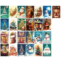 Christmas Greeting Cards Set 24 Pack with Envelopes Assorted Holiday Designs for Family Business Bulk Message Writing Gift Exchange color One Size