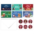thumbnail image 1 of Christmas Greeting Cards Set – 6 Deluxe Holiday Cards with Envelopes & Stickers, DIY Personalized Message Kit for Friends & Family, 1 of 5