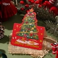 thumbnail image 1 of Christmas Greeting Cards Set of 10 with Tree Stamping for Holiday Messages - Kraft Paper Note Cards for Gift Giving(A,10 Pc), 1 of 6
