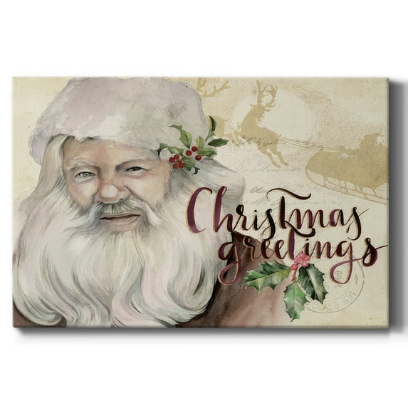 Christmas Greetings Collection A- Gallery Wrapped Canvas