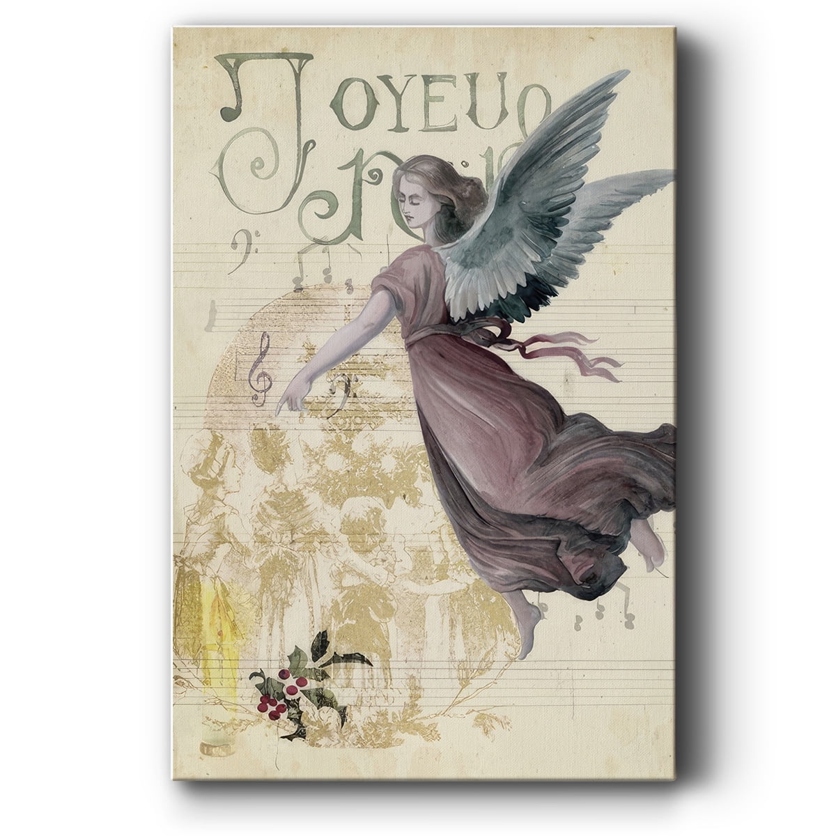 Christmas Greetings Collection B- Gallery Wrapped Canvas