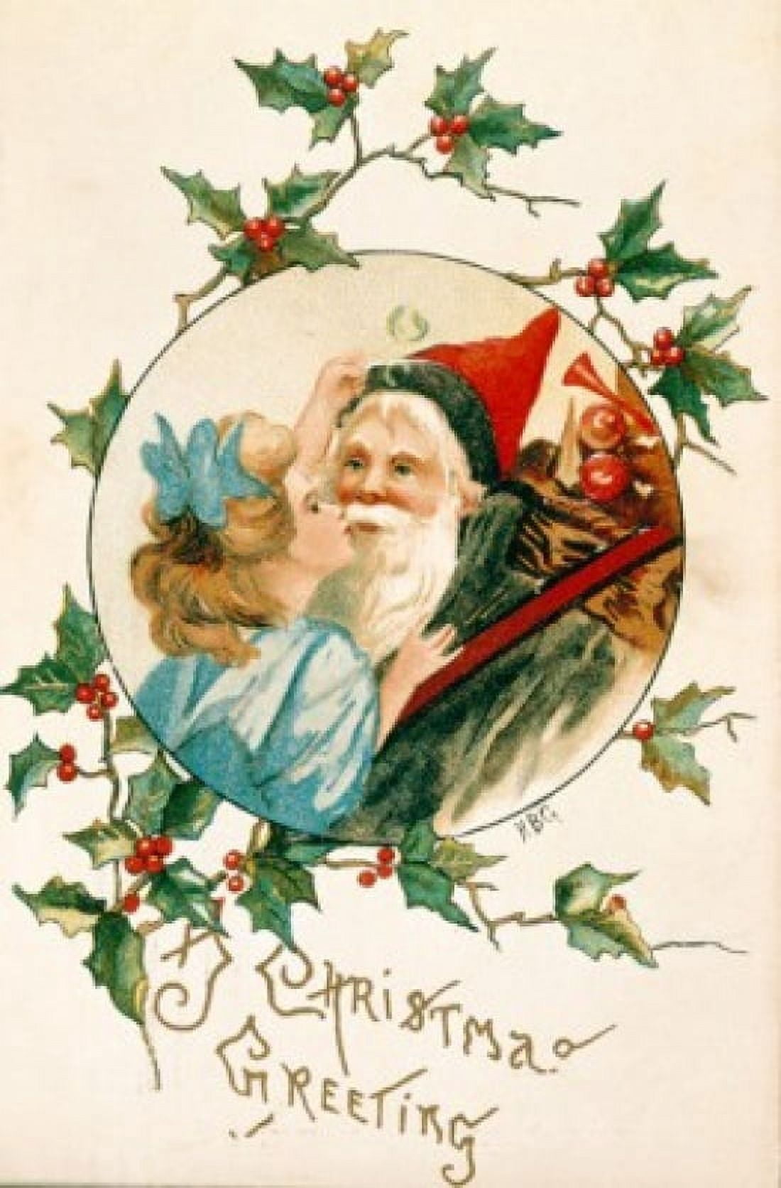 Christmas Greetings Nostalgia Cards Canvas Art - (18 x 24)
