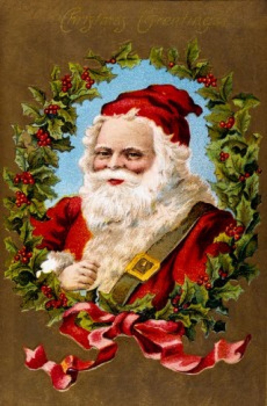 Christmas Greetings Nostalgia Cards Canvas Art - (18 x 24)