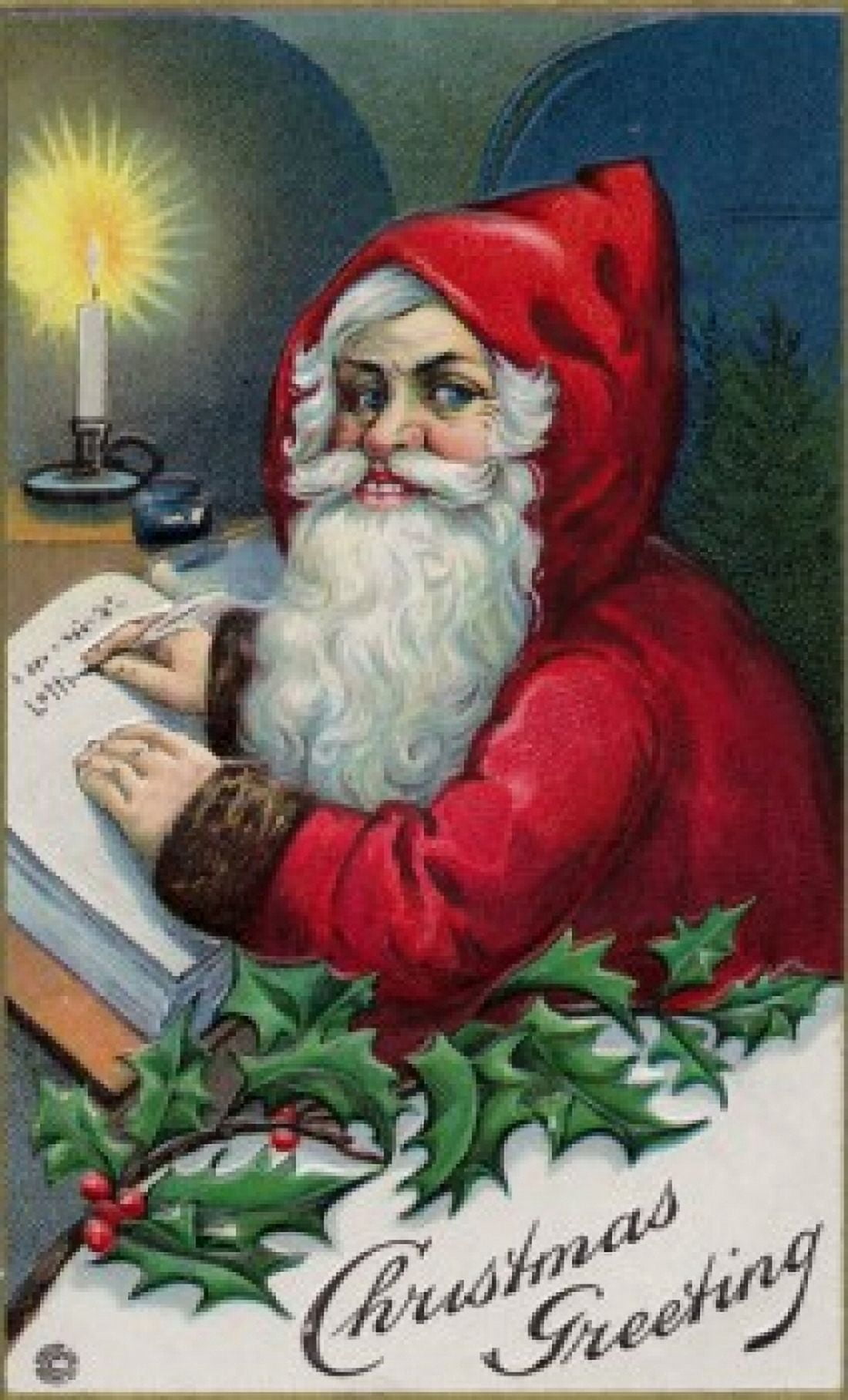 Christmas Greetings Nostalgia Cards Canvas Art - (18 x 24)