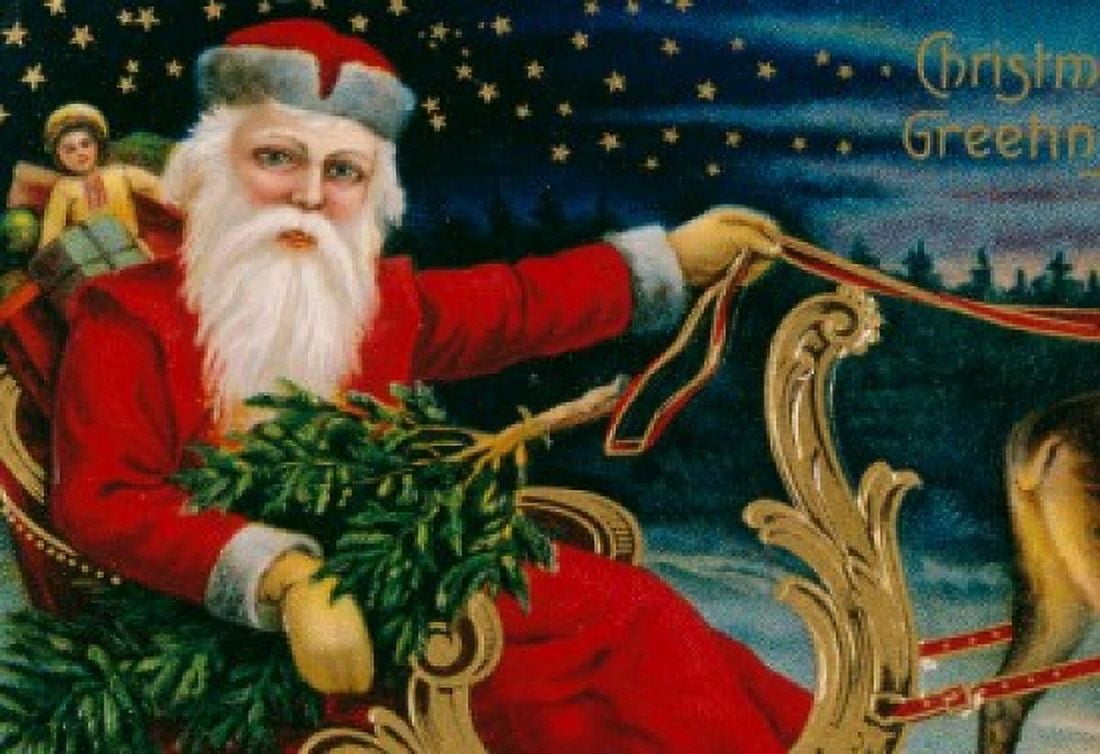 Christmas Greetings Nostalgia Cards Canvas Art - (18 x 24)