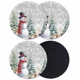 thumbnail image 1 of Christmas Grey Coasters Set of 4, Absorbent Coasters for Drinks, Snowman Xmas Pine Tree Winter Snowflakes Coaster for Desk Coffee Table Protection, Home Decor House Warming Gifts 4", 1 of 8