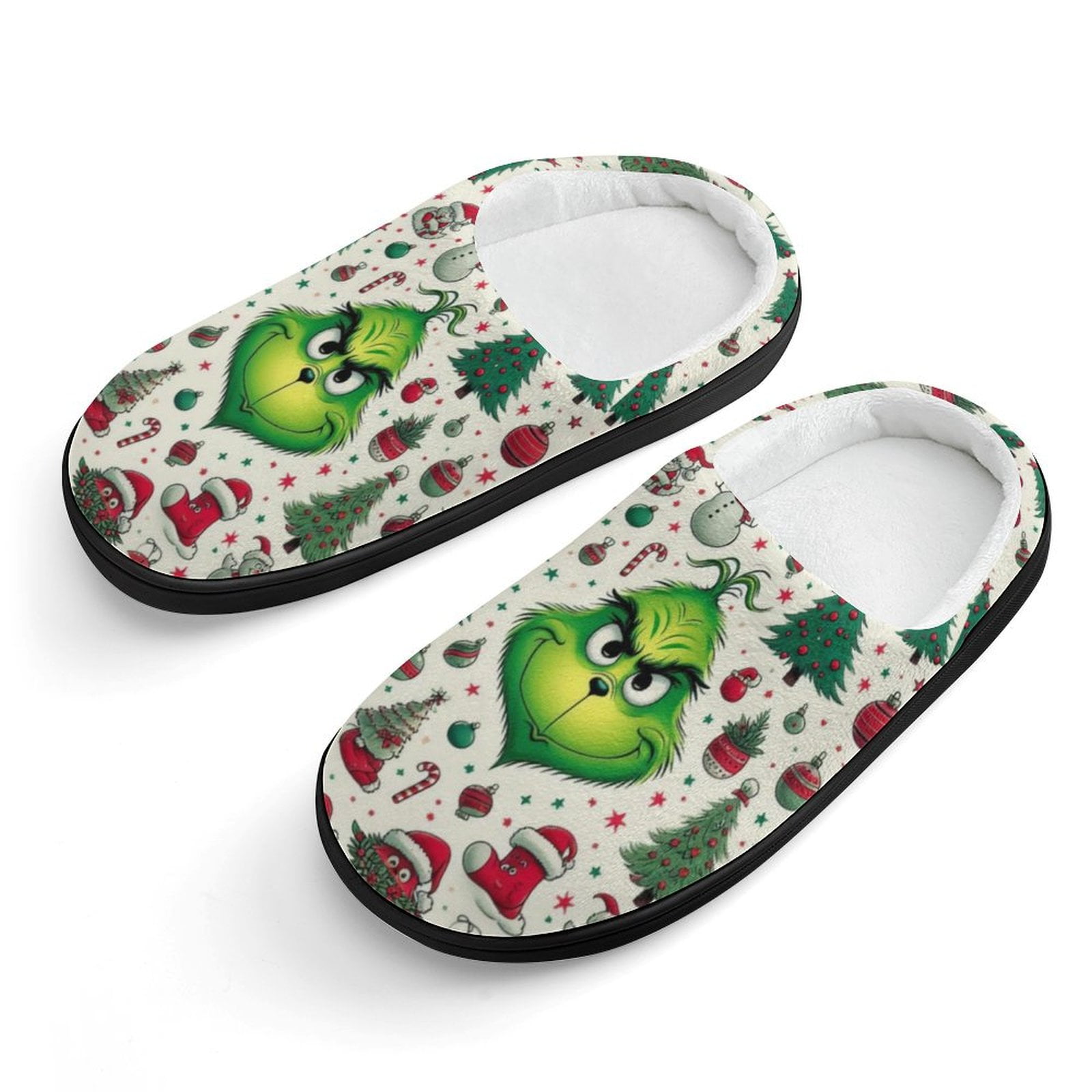 Christmas Grinch 35 Slippers for Kids Girls Boys,Soft Plush Cute Slippers Non-Slip Toddler Warm ...