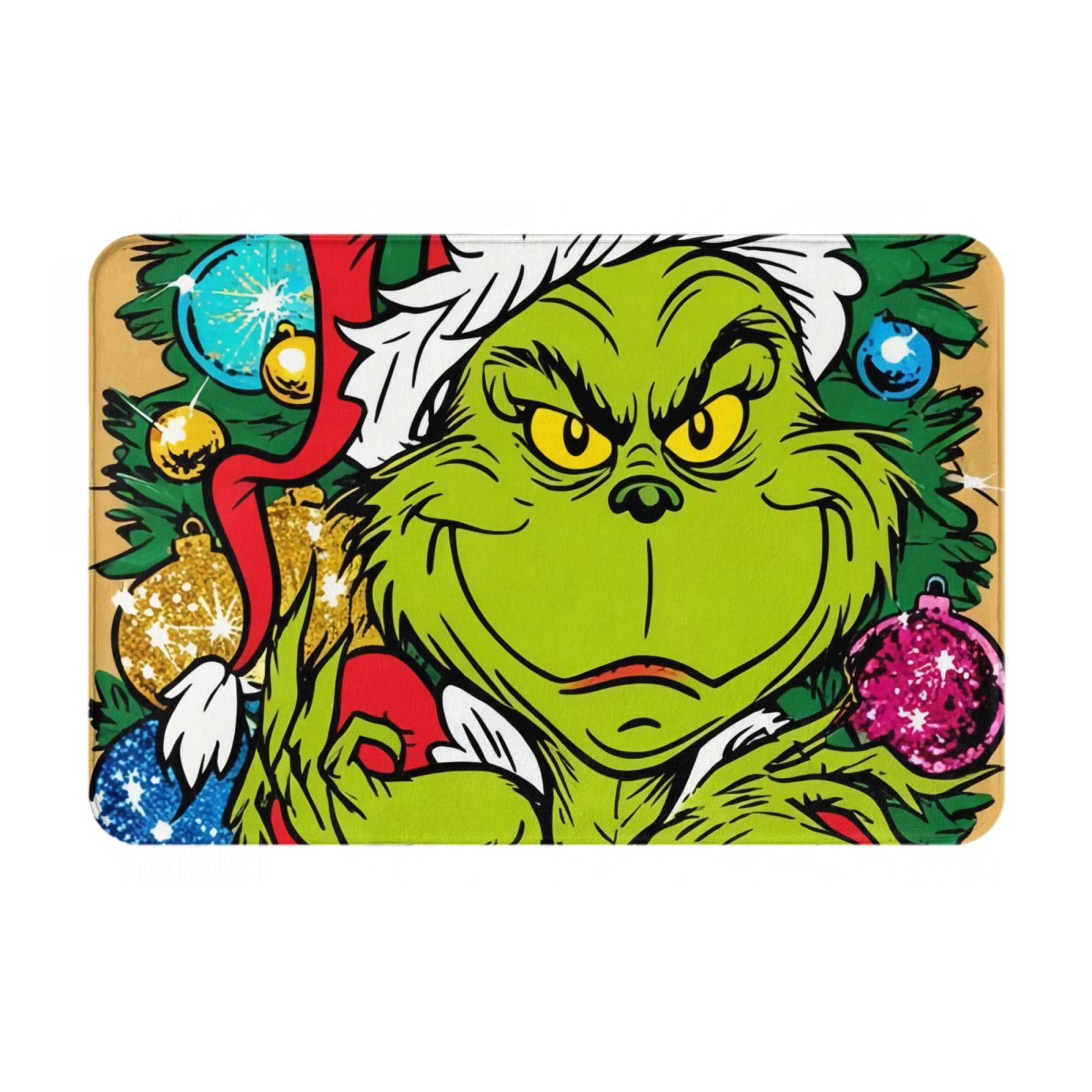 Christmas Grinch Bathroom Rugs 24x16In,Christmas Door Mat,Extra Soft ...