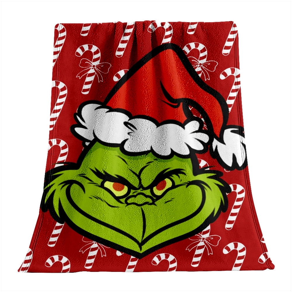 Christmas Grinch Blankets and Throws, Holiday Throw Blanket for Couch