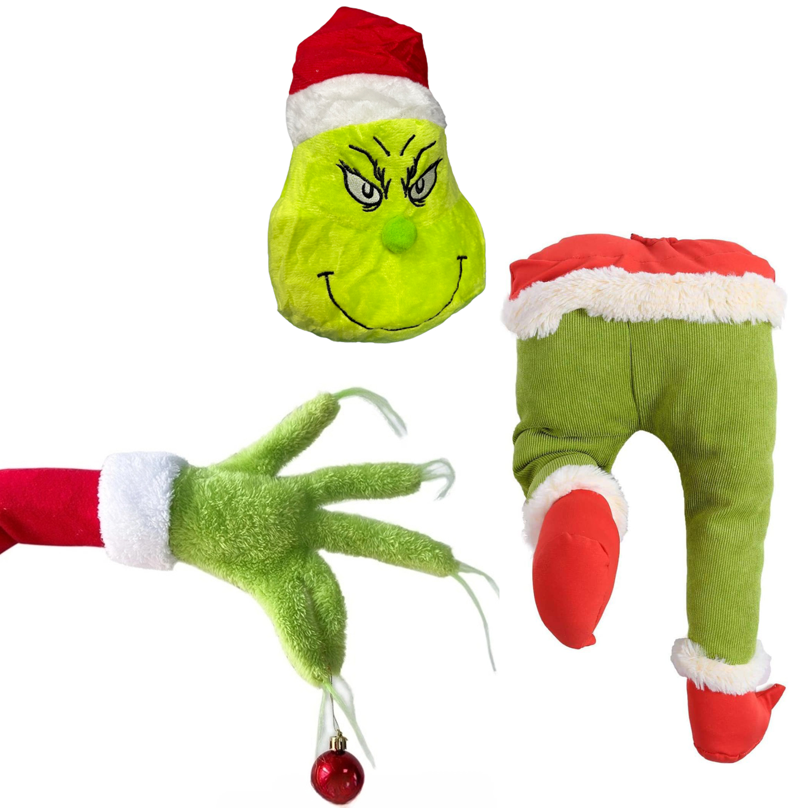 Christmas Grinch Body Tree Decorations Thief Stole Christmas Burlap