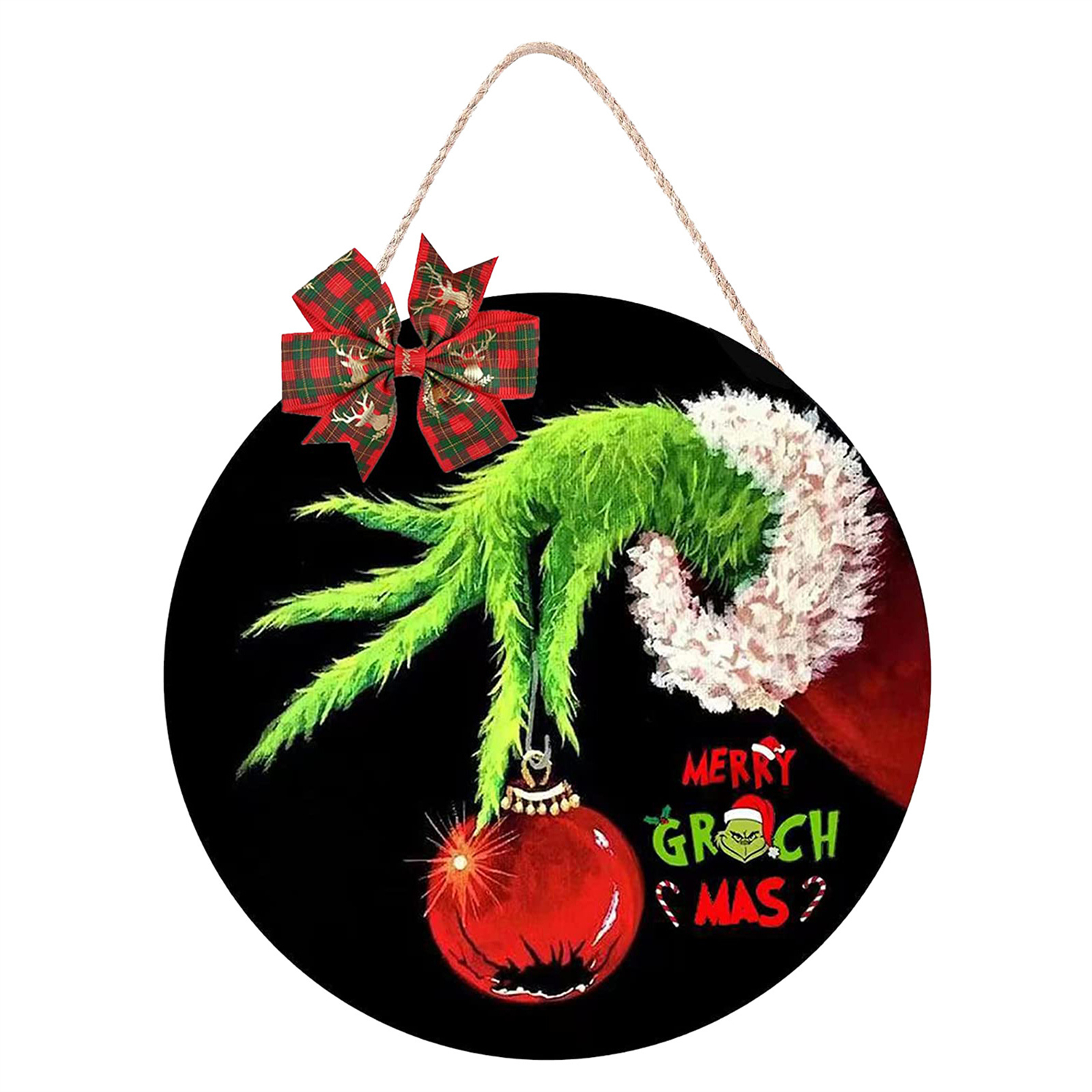 Christmas Grinch Door Decorations Grinch Wooden Door Hanger Hanging