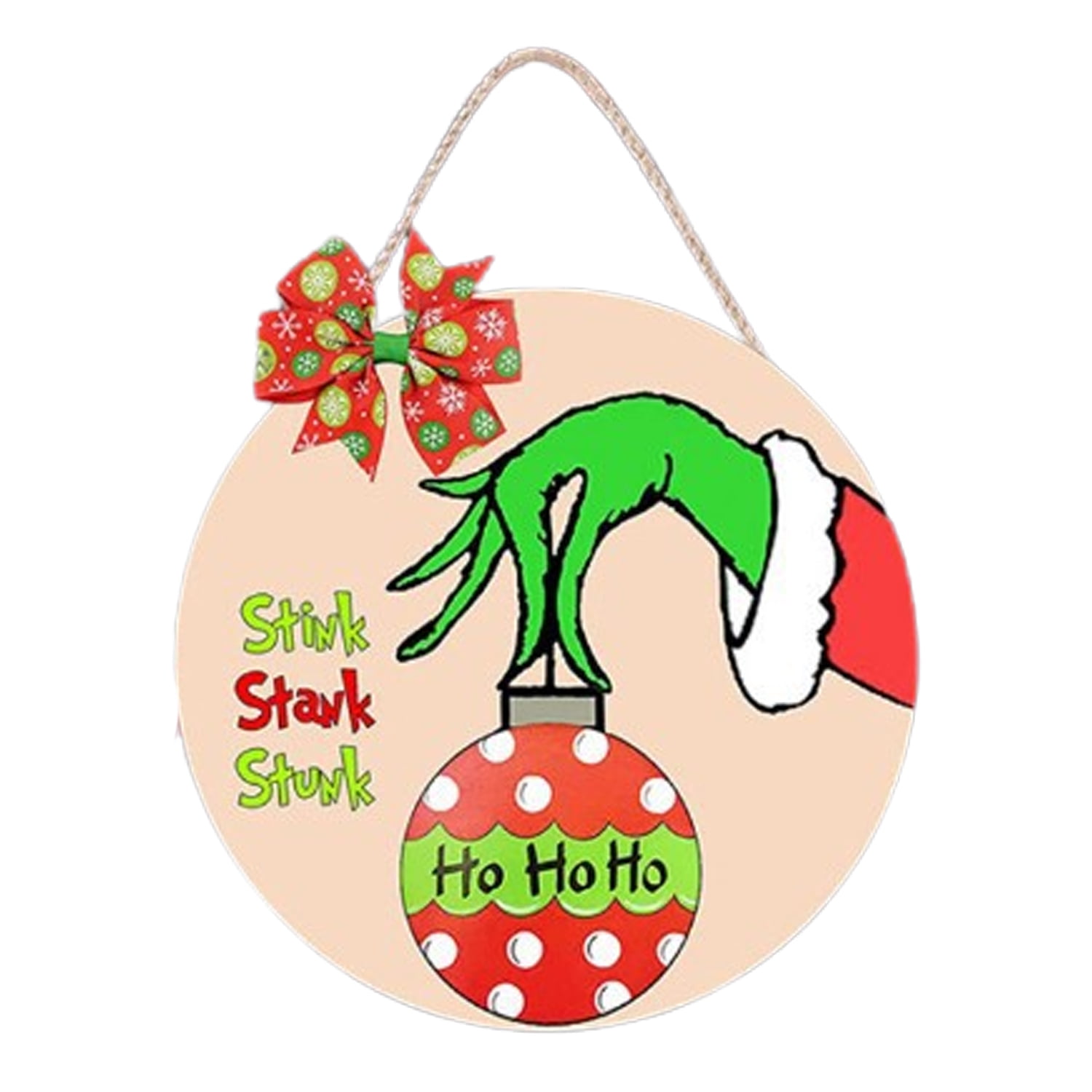 Christmas Grinch Door Decorations Grinch Wooden Door Hanger Hanging
