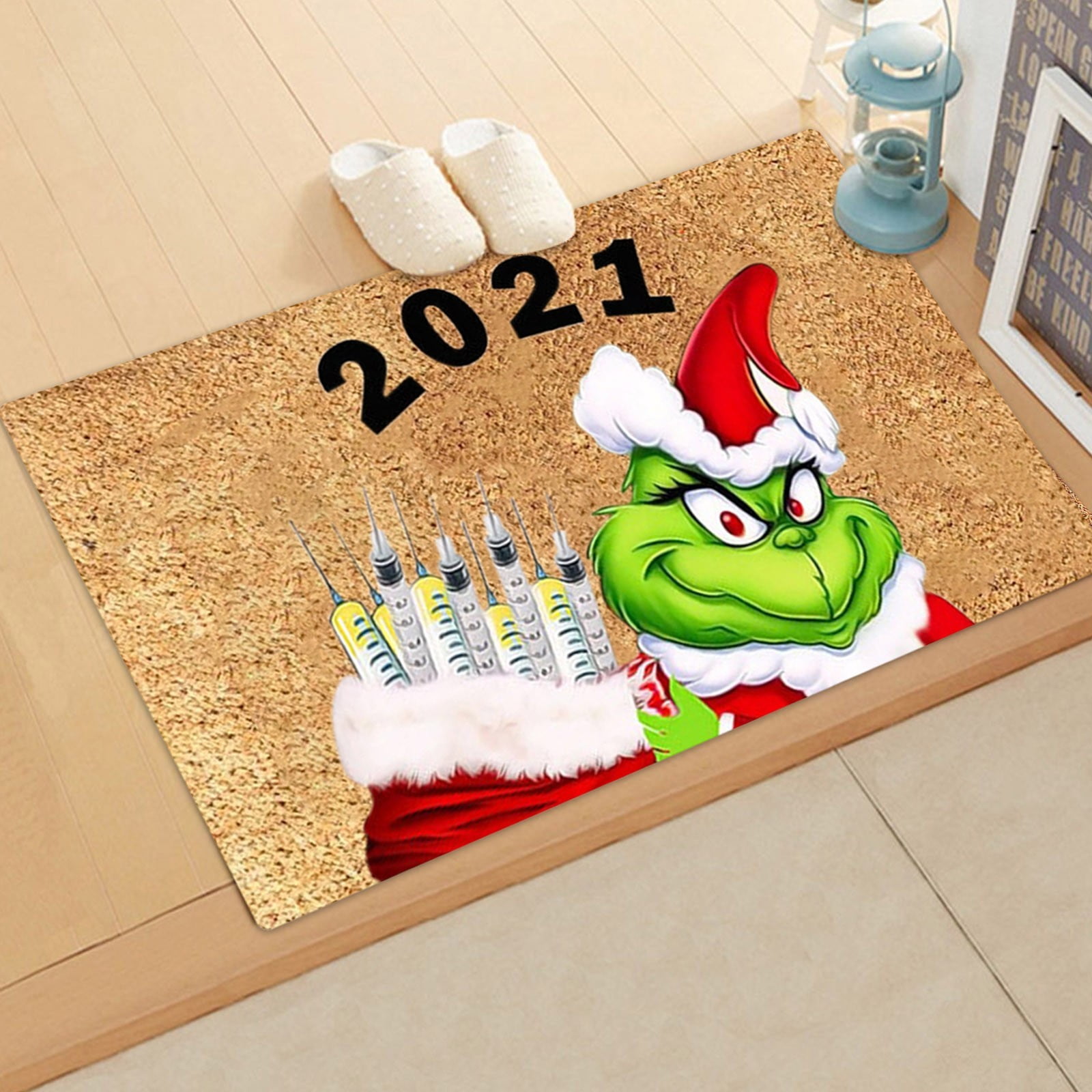 Christmas Grinch Doormat Outdoor Welcome Mat Front Door Carpet ...