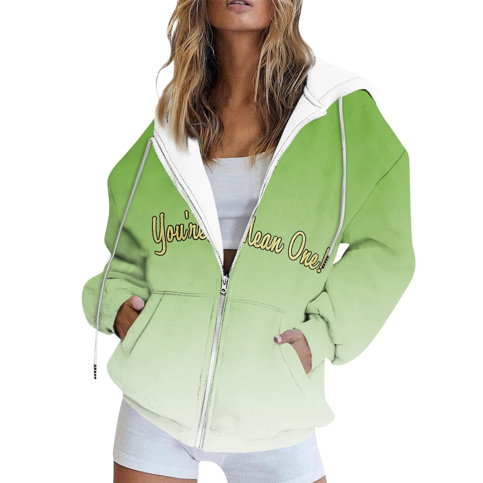 Neon green online hoodie outfit