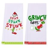 Christmas Grinch Kitchen Towels, Grinch Bathroom Hand Towels, Grinch
