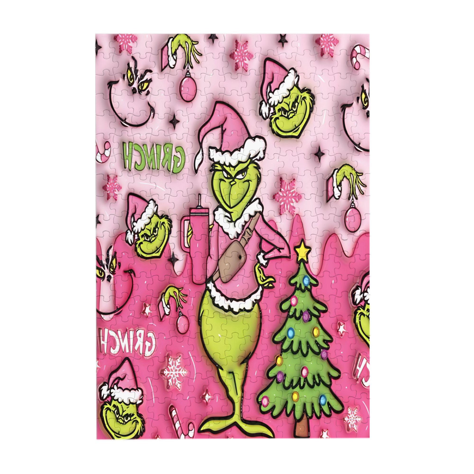 Christmas Grinch Puzzle For Adults And Teenagers Cartoon Jigsaw Puzzle