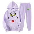 Christmas Grinch Women's Hooded Sports Tracksuit Unisex TwoPiece