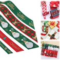 thumbnail image 1 of Christmas Grosgrain Ribbon,35.8 Inch Ribbon 5 Rolls Totally 5 Yards Holiday Red White and Green Metallic Glitter Fabric Ribbon Set with Merry Christmas Patterns Perfect for Gift Wrapping,Craft(#003), 1 of 8