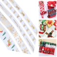 thumbnail image 1 of Christmas Grosgrain Ribbon,35.8 Inch Ribbon 5 Rolls Totally 5 Yards Holiday Red White and Green Metallic Glitter Fabric Ribbon Set with Merry Christmas Patterns Perfect for Gift Wrapping,Craft(#001), 1 of 8