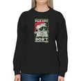 thumbnail image 1 of Christmas Grumpy Cat Sweatshirt Women -T-Line Designs, Female Small, 1 of 4