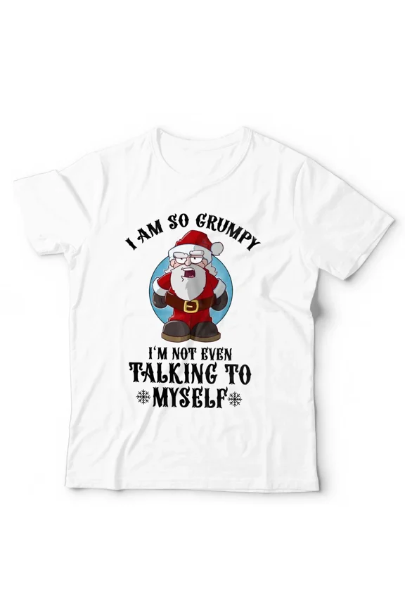 Christmas Grumpy Festive Holiday Mood Funny Party Humor Graphic Unisex T-Shirt, up to size 5XL