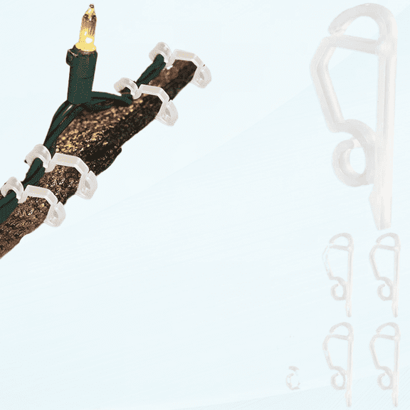 Christmas Gutter Light Clips Hooks for Hanging Outdoor String Lights 120pcs White Plastic Light Hanger Hooks for Outside Rope Lights Waterproof