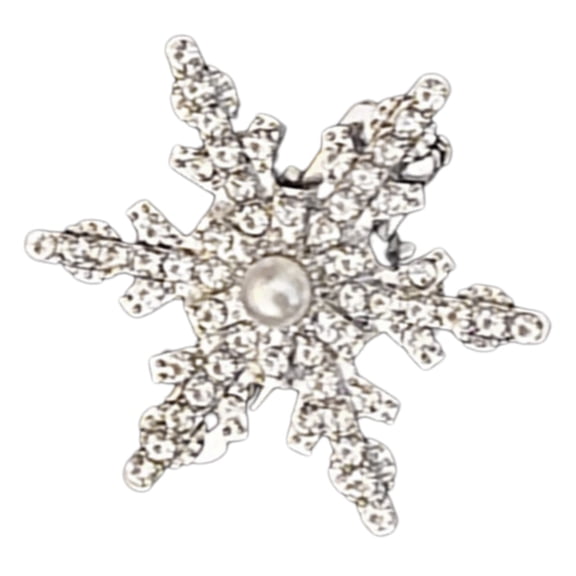 Christmas Hair Clip 2000s Side Clip Christmas Snowflake Sweet Rhinestones Pearls Cool Photo Props