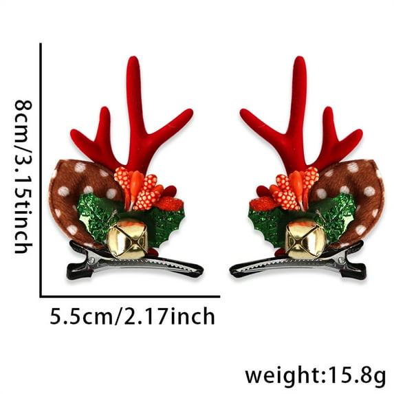 Christmas Hair Clip under $5! YannianjzChildren's Christmas Reindeer Hair Clip, Cute Antler Hair Accessory for Holiday Party, Festive Hairpin for Xmas Photo Shoot, Fun Christmas Gift for Girls