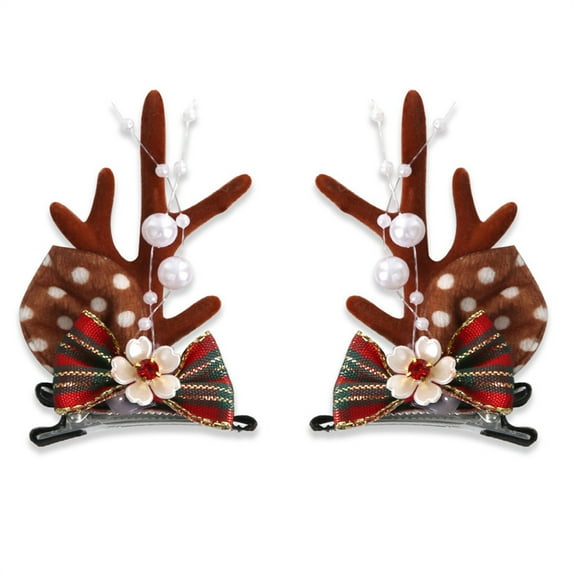 Christmas Hair Clip under $5! YannianjzChildren's Christmas Reindeer Hair Clip, Cute Antler Hair Accessory for Holiday Party, Festive Hairpin for Xmas Photo Shoot, Fun Christmas Gift for Girls