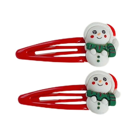 Christmas Hair Clips For Girls,Red Hair Clips Cute Santa Clause Reindeer Snowman Hair Barrettes Metal Hairclips,Christmas Hairpin Cartoons Cute Hair Accessories Stocking Stuffers Gifts For Girls