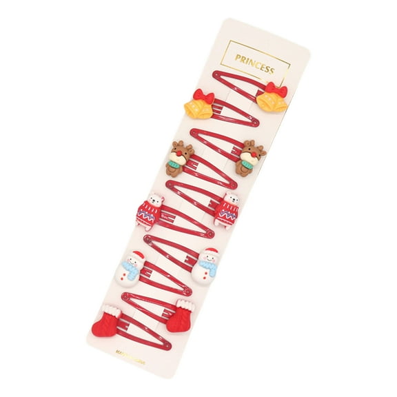 Christmas Hair Clips for Children Lovely Hairpins Santa Reindeer Snowman Designing Decorative Hairclips Barrettes