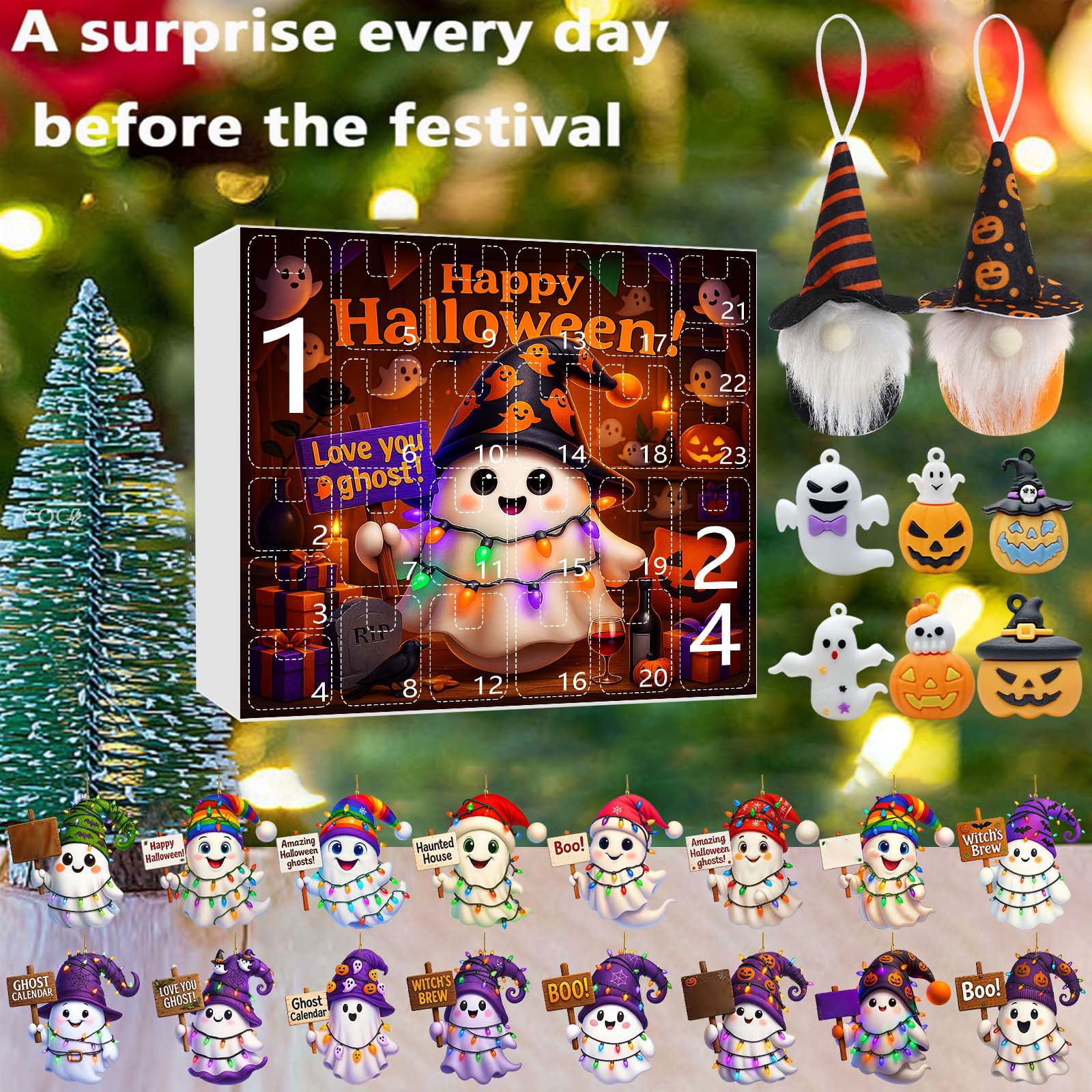 Christmas Halloween Advent Calendar 2026 - 24 Days Spooky Countdown ...