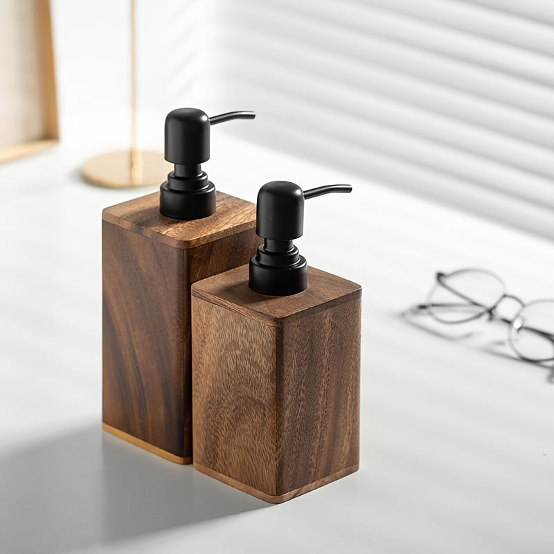 Christmas/Halloween Gift Decoration - Solid Wood Lotion Dispenser, Pressurized Hand Soap Bottle