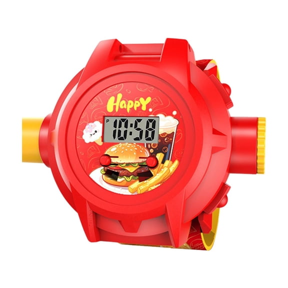 Christmas Halloween Projection Watch Toy, 24 Theme Pattern Image Light Projector, Educational Time Display Accessory, Festive Holiday Party Favor