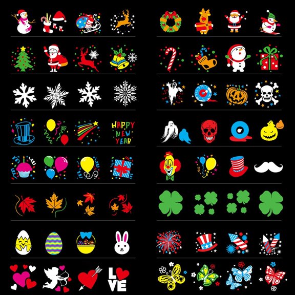 Christmas Halloween Projector Lights Outdoor,Holiday Projector Light with Remote Control,Timer,16 HD Slides,LED Waterproof Landscape Light for Party,Wedding,Christmas,Patio and Yard