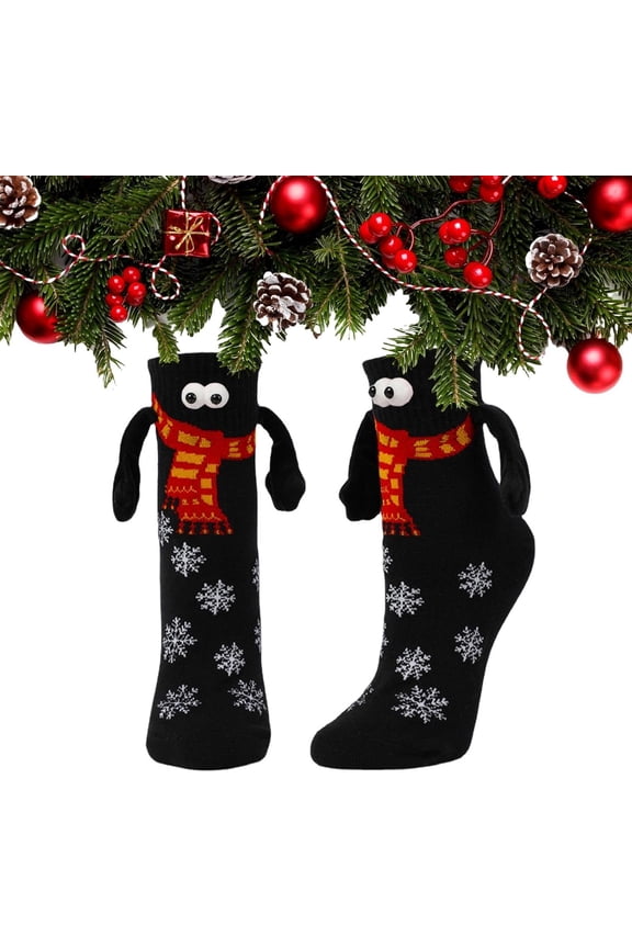 Christmas Hand Holding Socks - 3D Doll Friendship Hand In Hand Socks - Christmas Holding Hands Socks, Funny Christmas Socks, Magnetic Hand Holding Socks For Couples