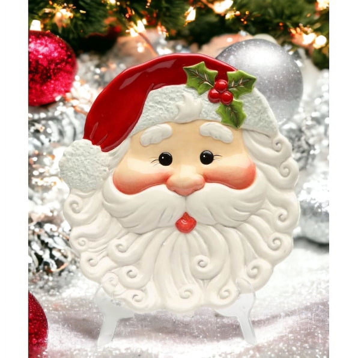 Ceramic christmas plate hot sale