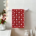 thumbnail image 1 of Christmas Hand Towel Jacquard Cotton Bathroom Towel Decorative Absorbent Dish Towel for Holiday Winter Bathroom Kitchen Decor Valentine's Day Gift, 1 of 6
