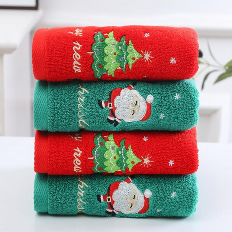 Christmas Hand Towels for Bathroom Kitchen Towel Decorative Set 29.5 x 13.8 Holiday Decor Dish Bath Towels Fingertip Towel Ultra Soft and Highly Absorbent 100 Cotton Towel Gift Set 4 Pack Walmart