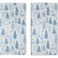 thumbnail image 1 of Christmas Hand Towels for Bathroom Set of 2 Light Blue White Xmas Tree Snowflake Print Winter Holiday Theme Decorative Handtowels Soft Absorbent Bath Towel for Home Guest Room Hotel Gym Spa, 1 of 3