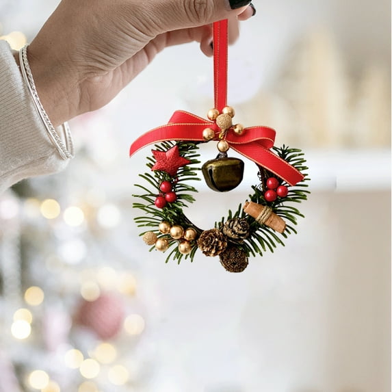 Christmas Hanging Bell Decoration – Festive Small Bells for Wreaths, Windows, Porch, and Tree – Holiday Door Hanging Ornament for Home Decor and Gifting
