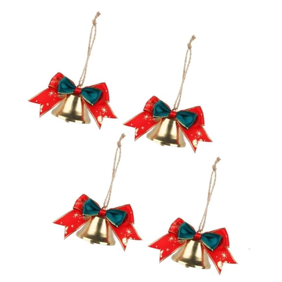 Christmas Hanging Bells with Ribbon Styling and Cord Hangers - Walmart.com